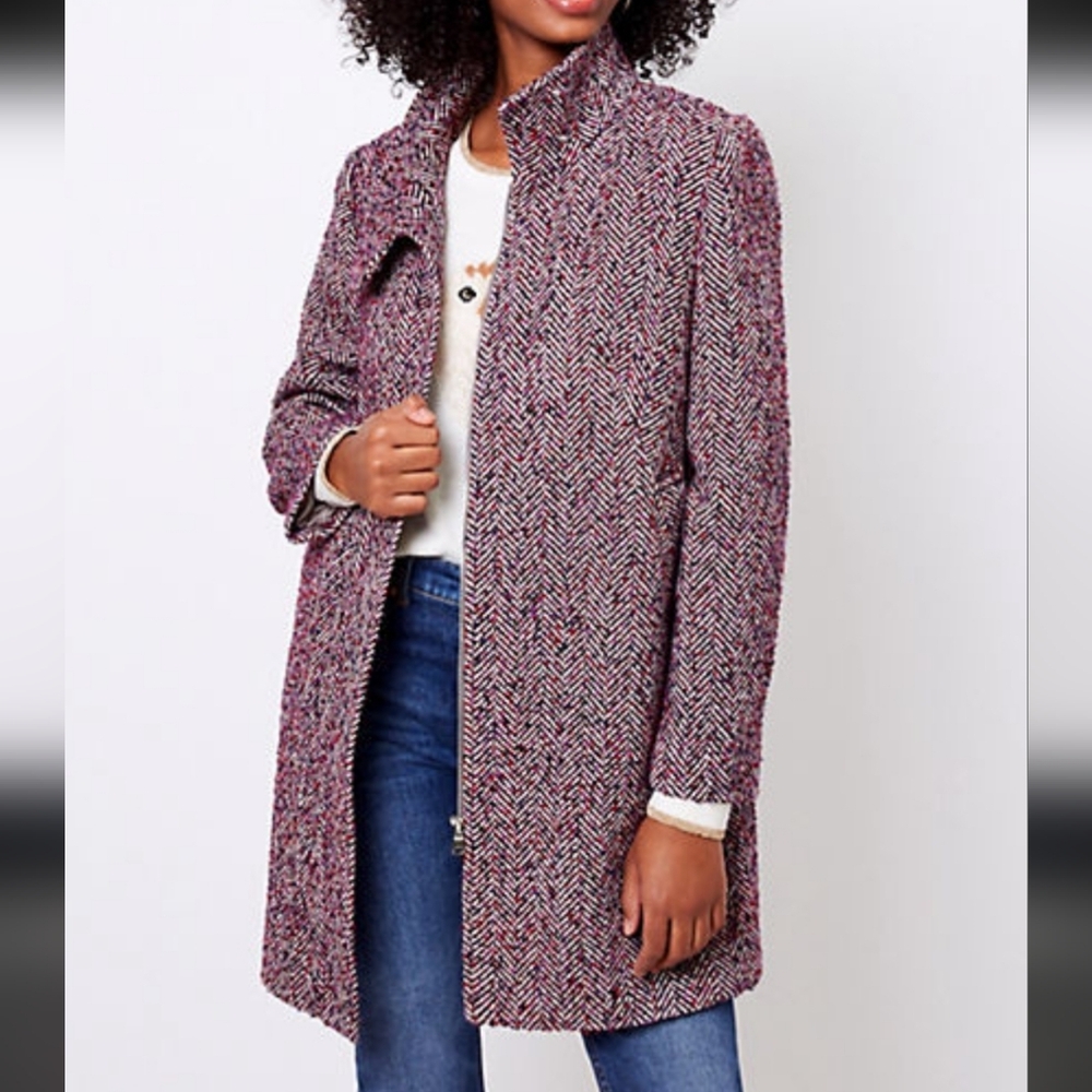 Loft Classic Tweed Wool Coat-NWT